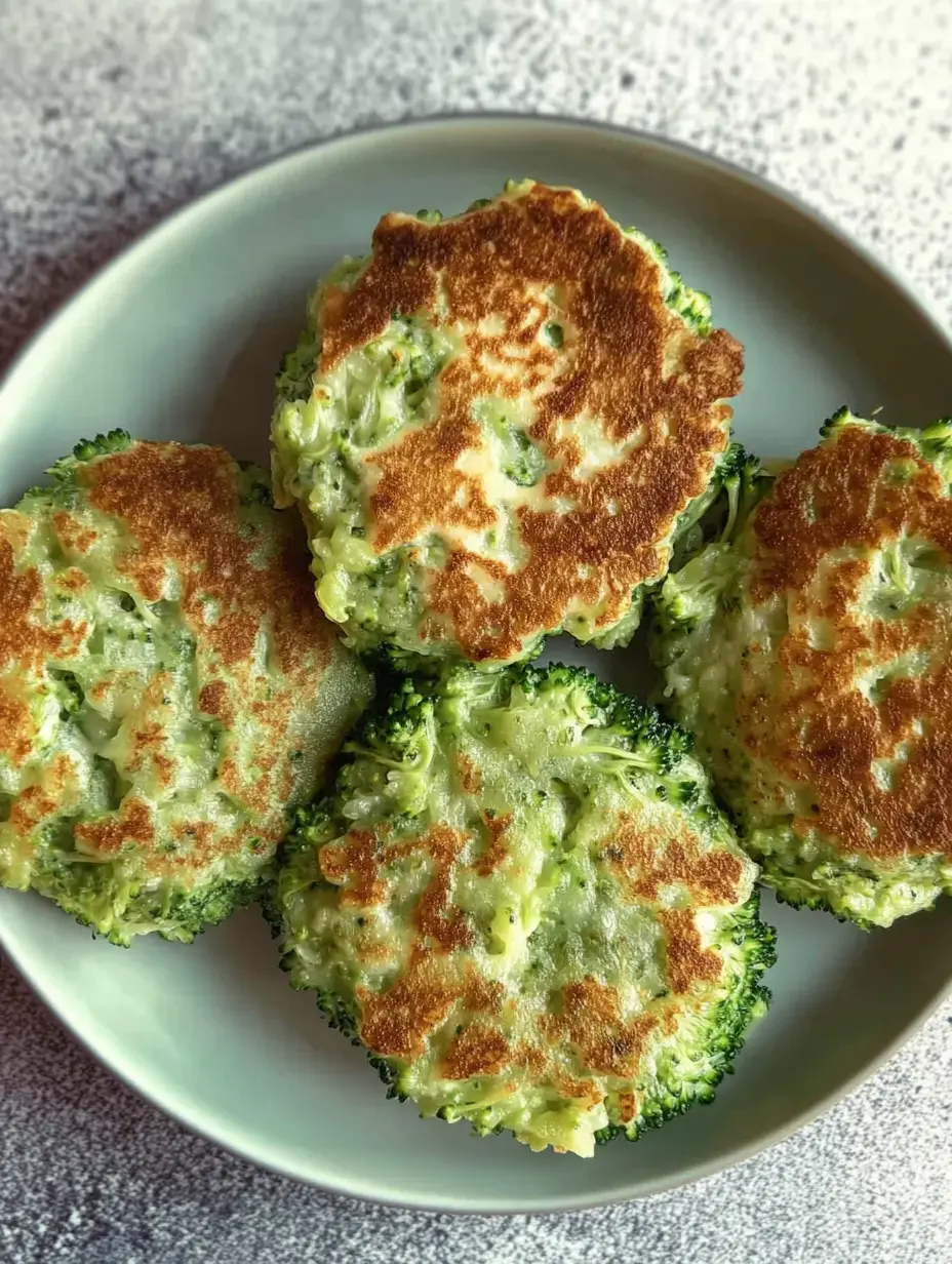 A big plate stacked with crispy golden broccoli fritters.
