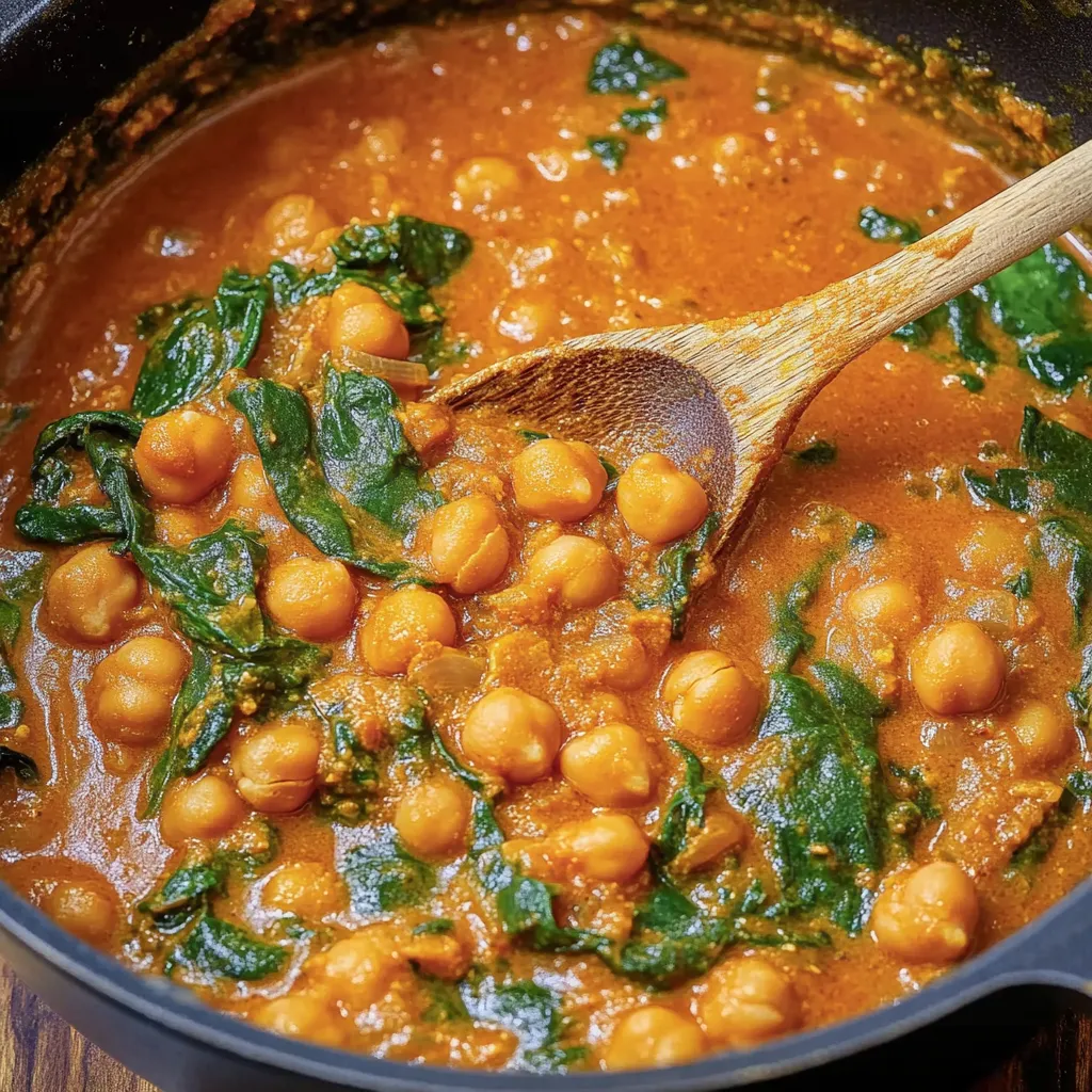 Chickpea Curry with Spinach