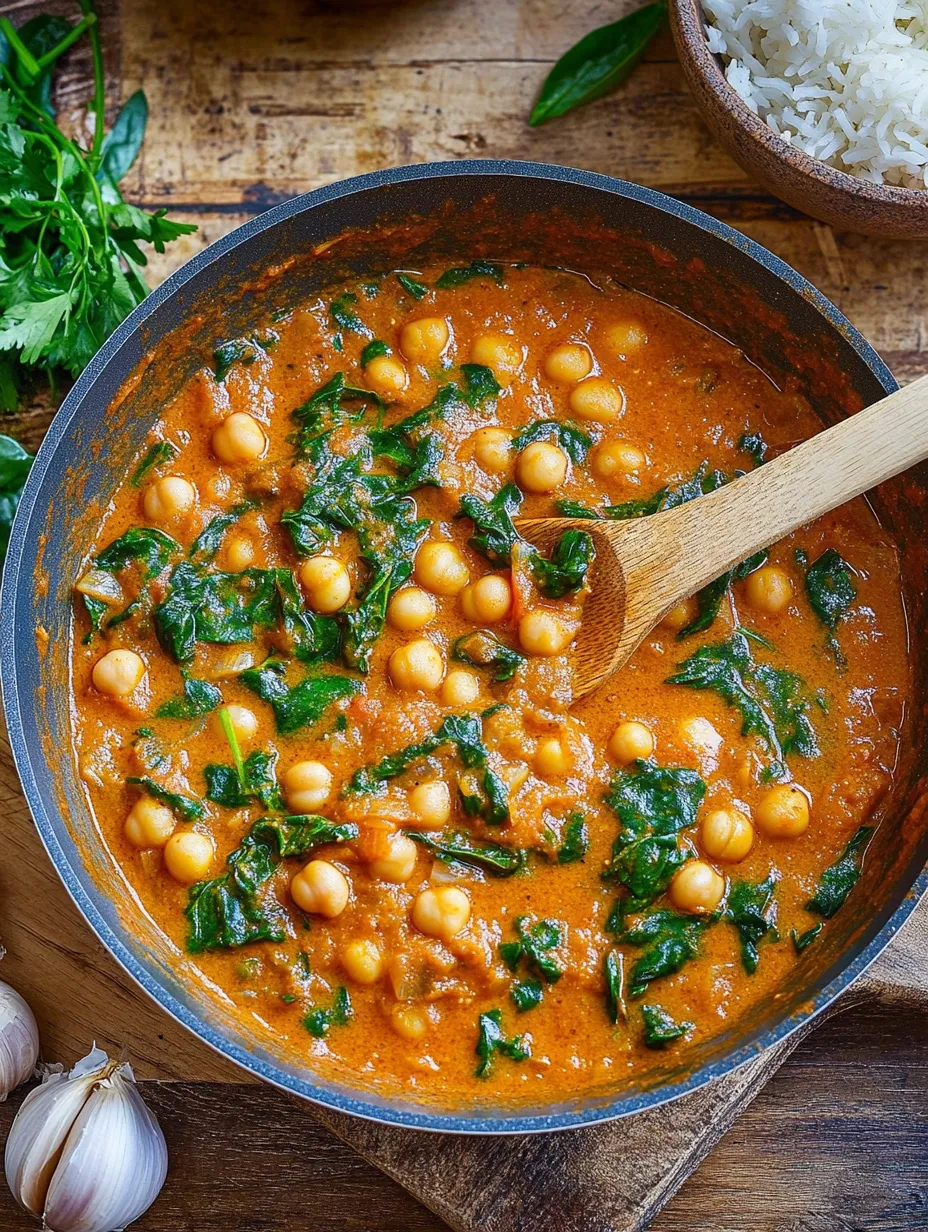 Creamy Chickpea Curry with Spinach – Simple and Delicious