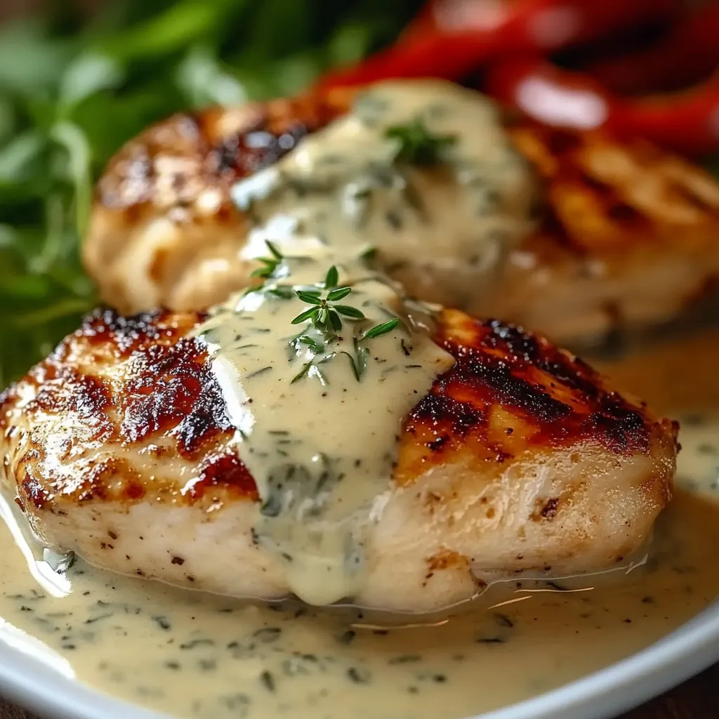 Chicken with Boursin Sauce with Garlic and Fine Herbs