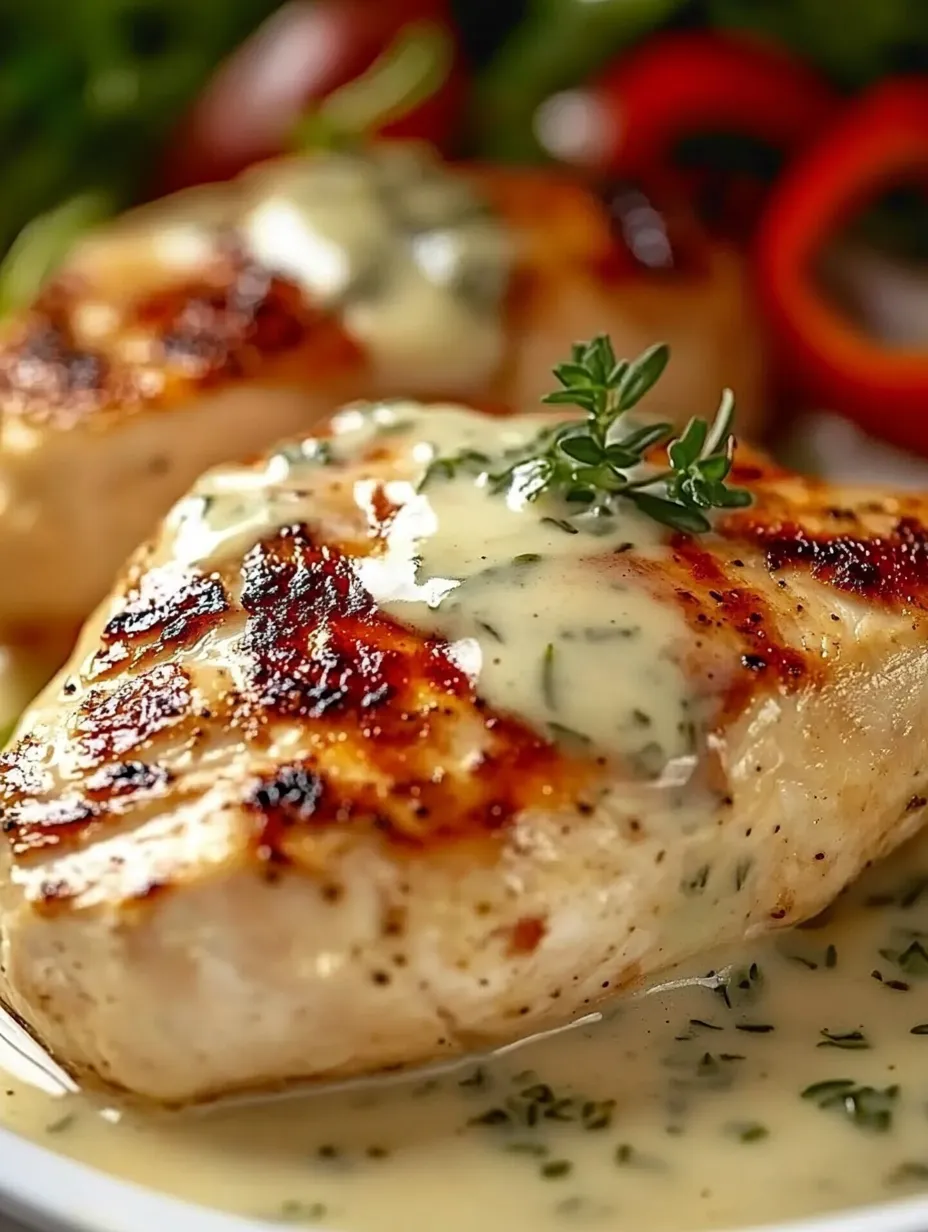 Garlic-Herb Chicken with Boursin Sauce