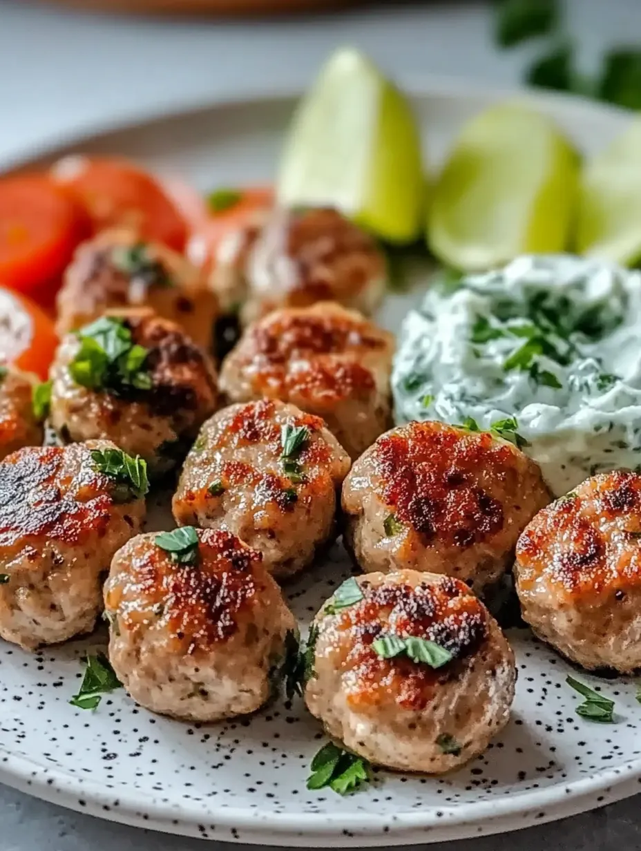 Mediterranean Turkey Meatballs with Tzatziki