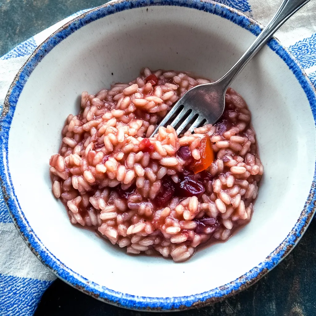 Risotto with Red Wine and Caramelized Onions