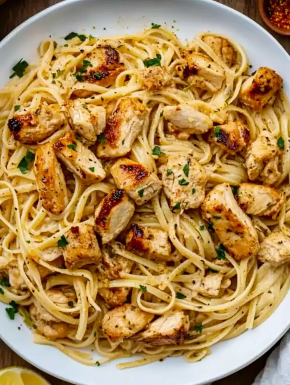 Cowboy Butter Garlic Chicken Linguine