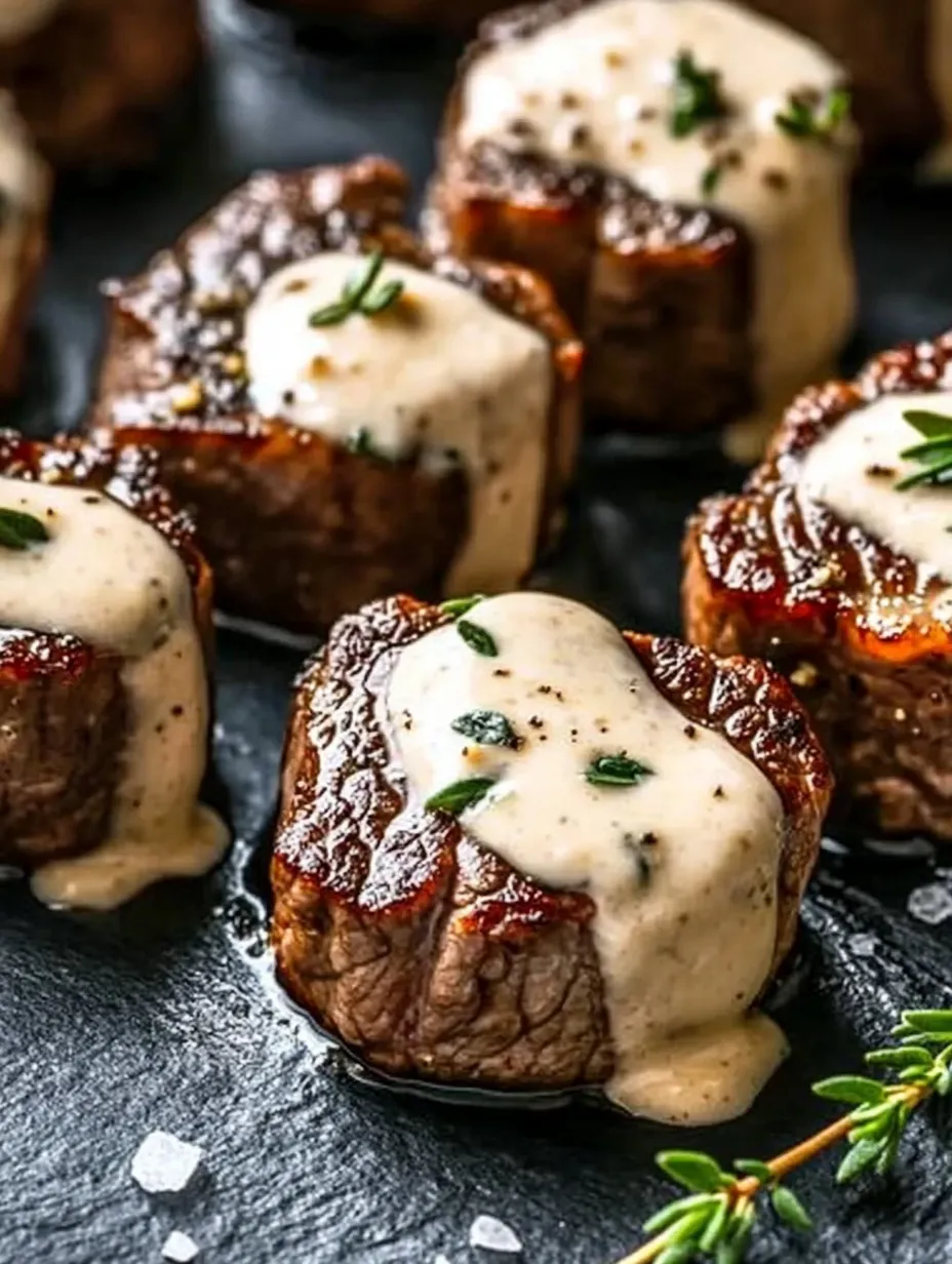 Creamy Garlic Butter Steak Bites with Parmesan Sauce