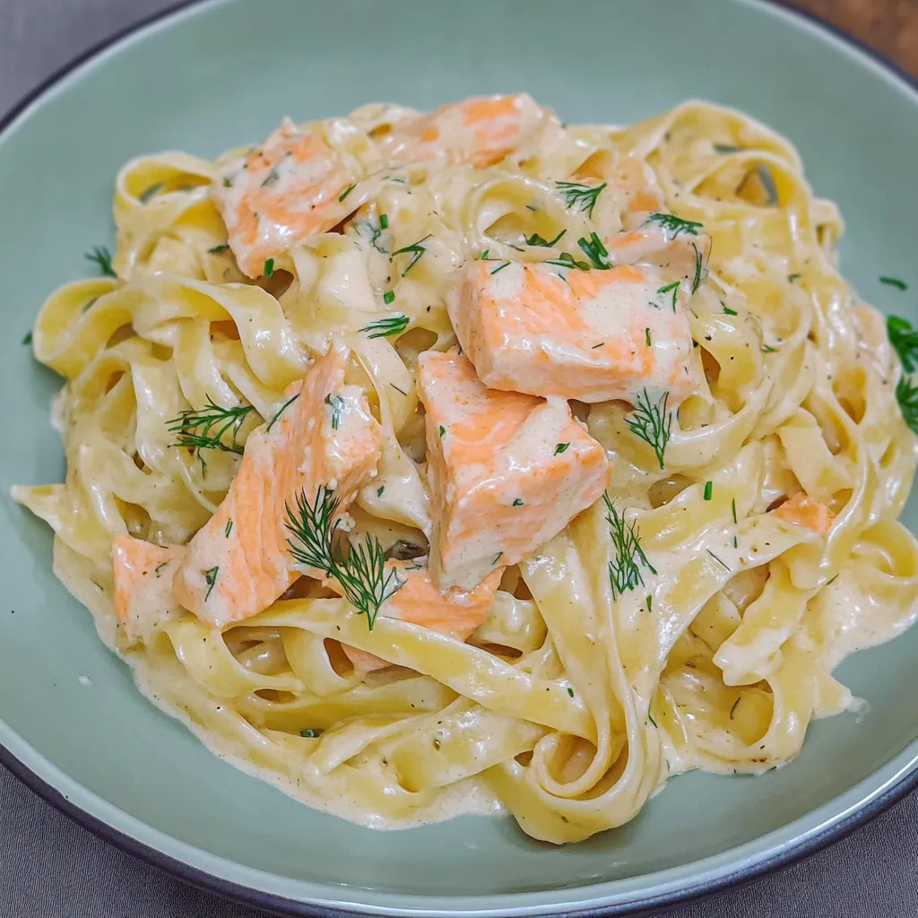 Pasta with Salmon and Cream Sauce