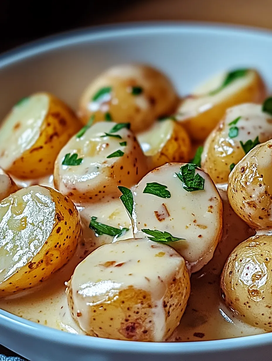 Creamy Garlic Butter Baby Potatoes – Easy & Delicious!