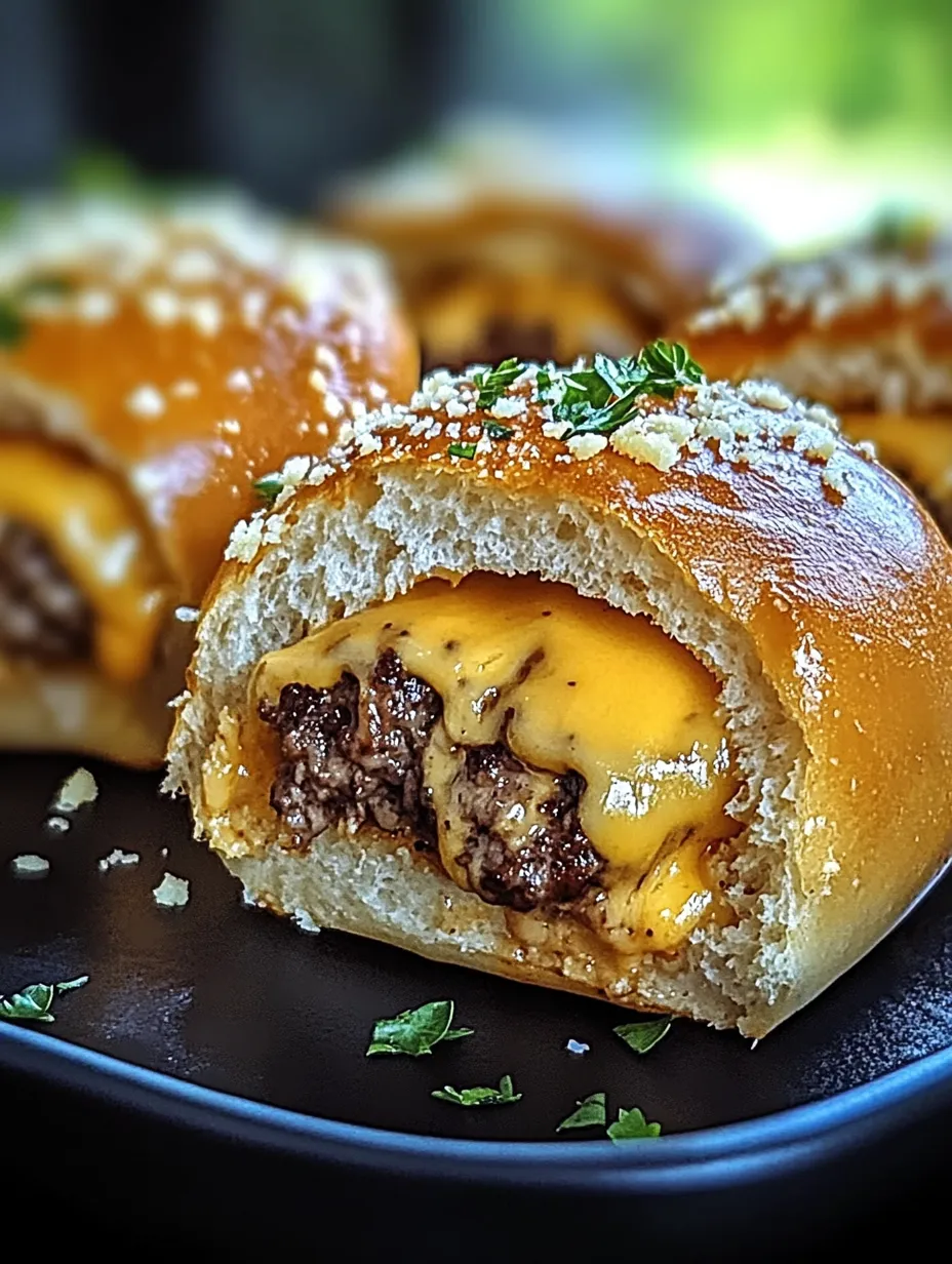 Cheesy Garlic Parmesan Burger Bombs