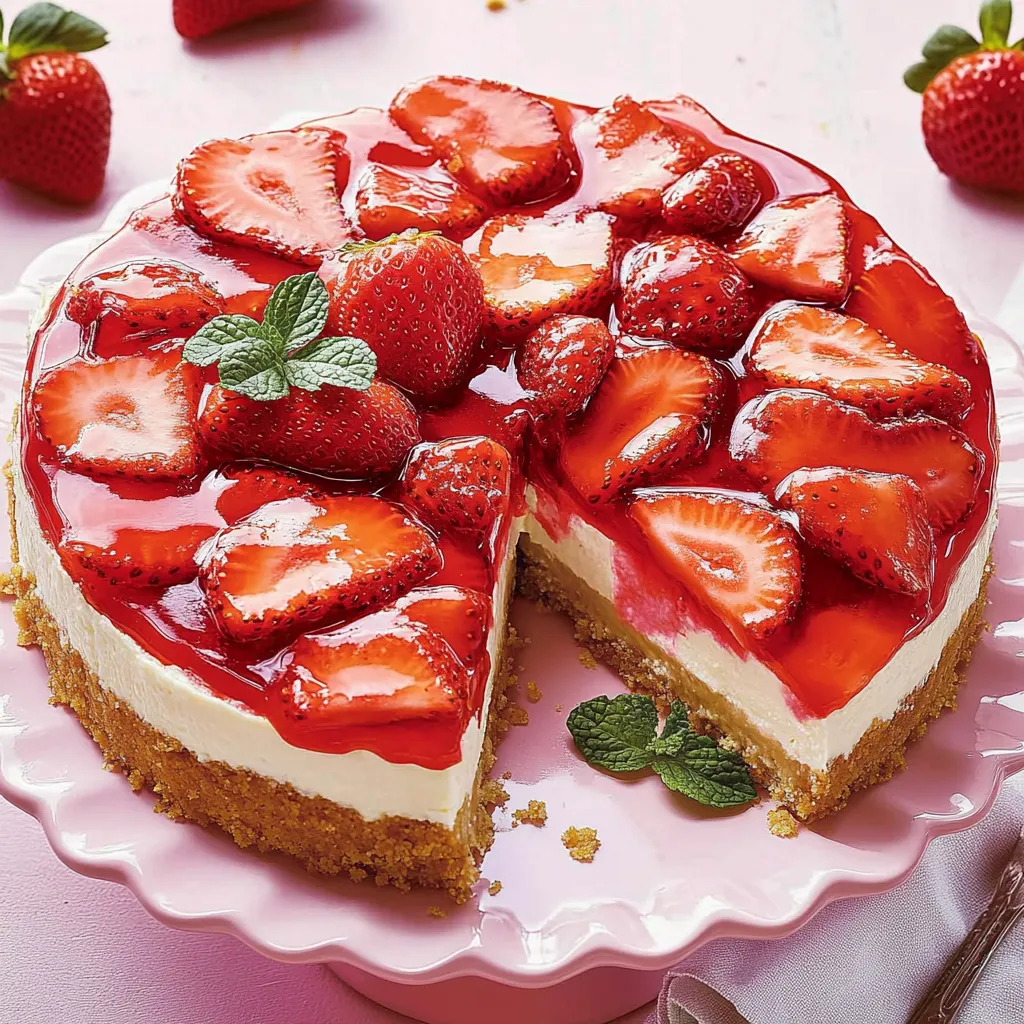 No-Bake Strawberry Cake