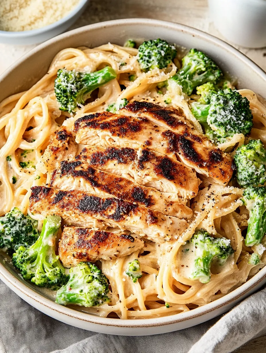 Skinny Chicken Alfredo – Light & Creamy