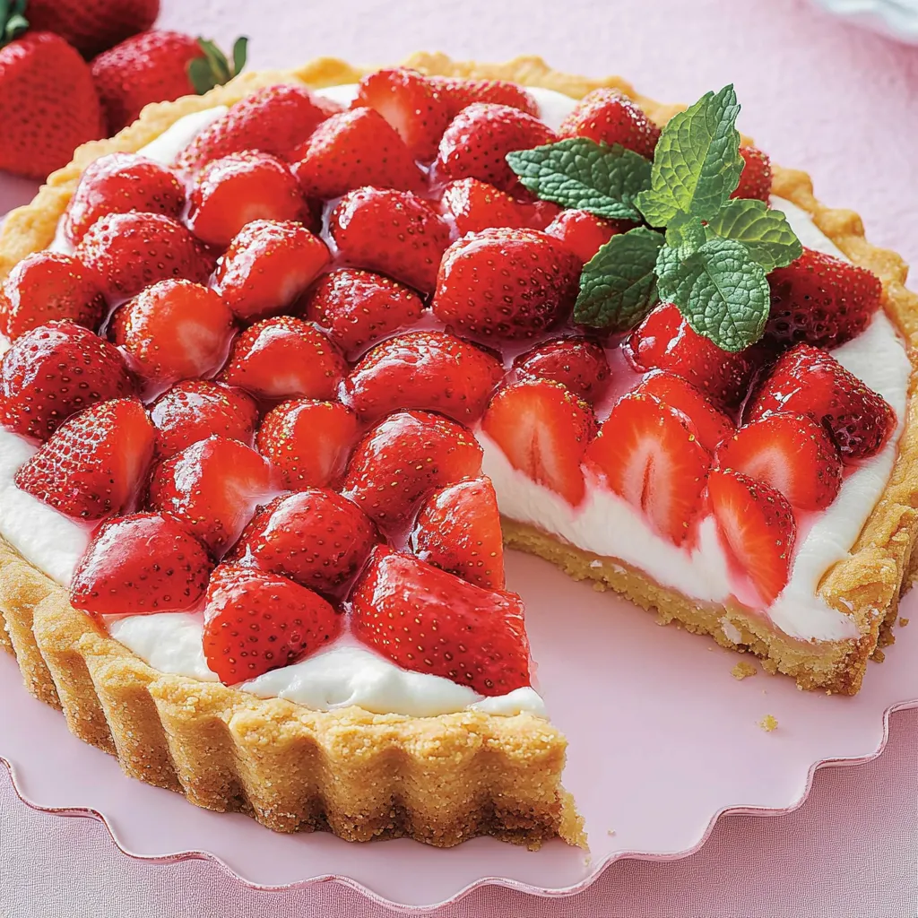 Strawberry Cake with Mascarpone Cream