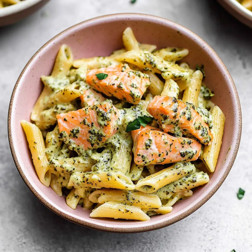 Salmon Pesto Pasta