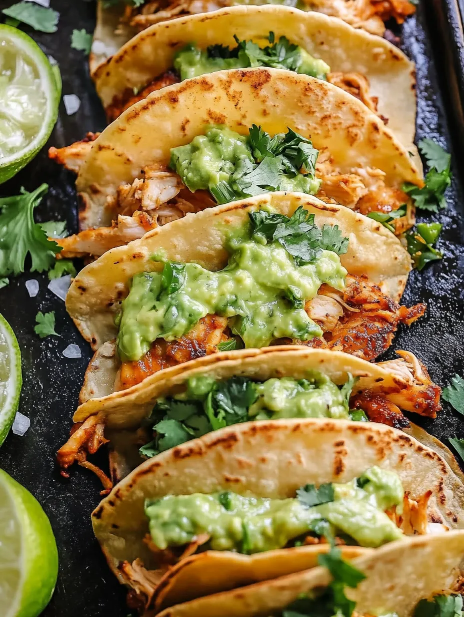 Crunchy Poblano Chicken Tacos with Spicy Avocado-Jalapeño Salsa