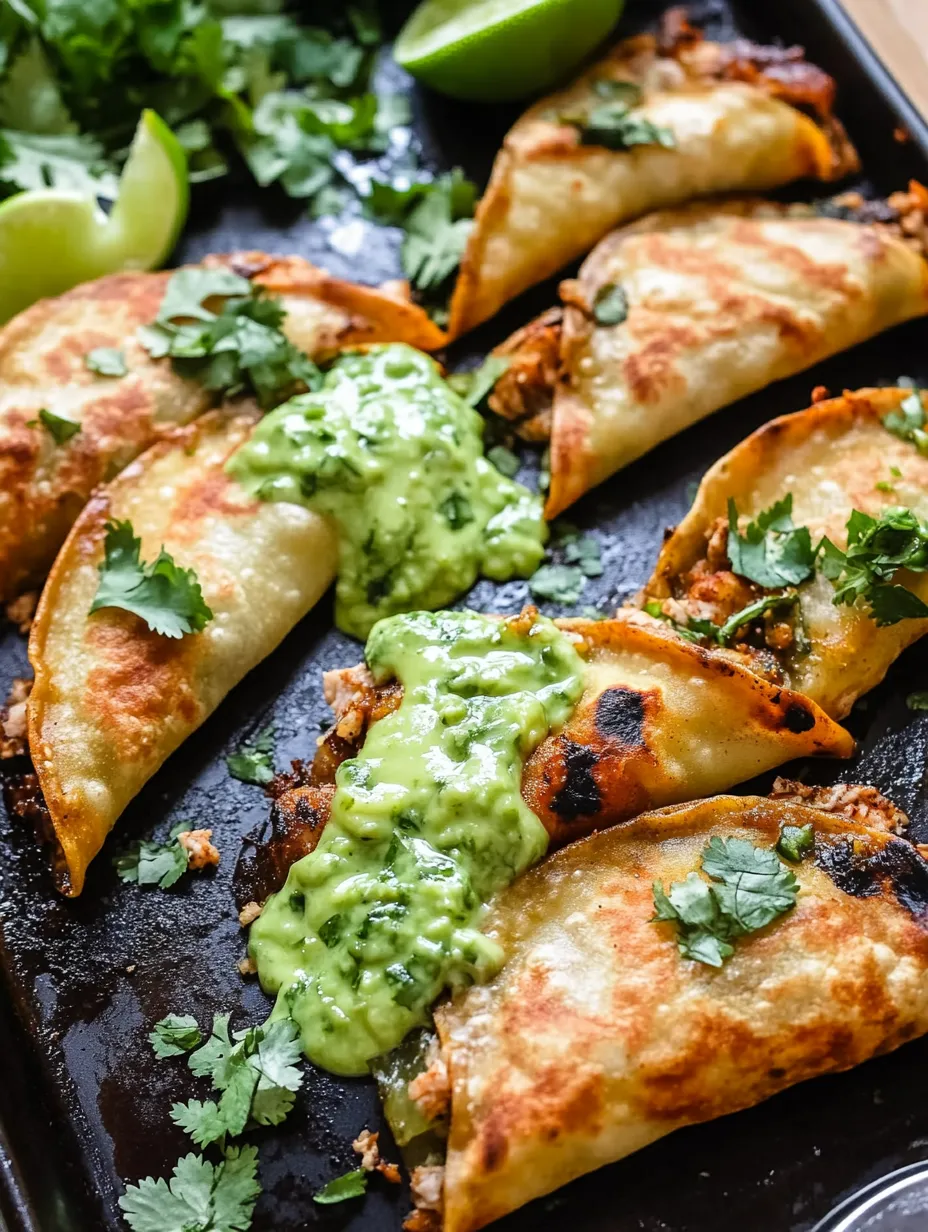 Crispy Poblano Chicken Tacos with Zesty Avocado-Jalapeño Salsa