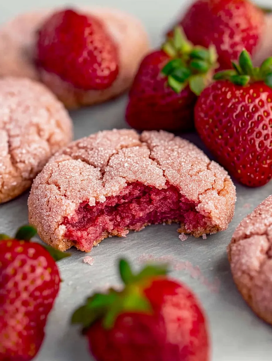 Vegan Strawberry Sugar Cookies – Soft & Chewy