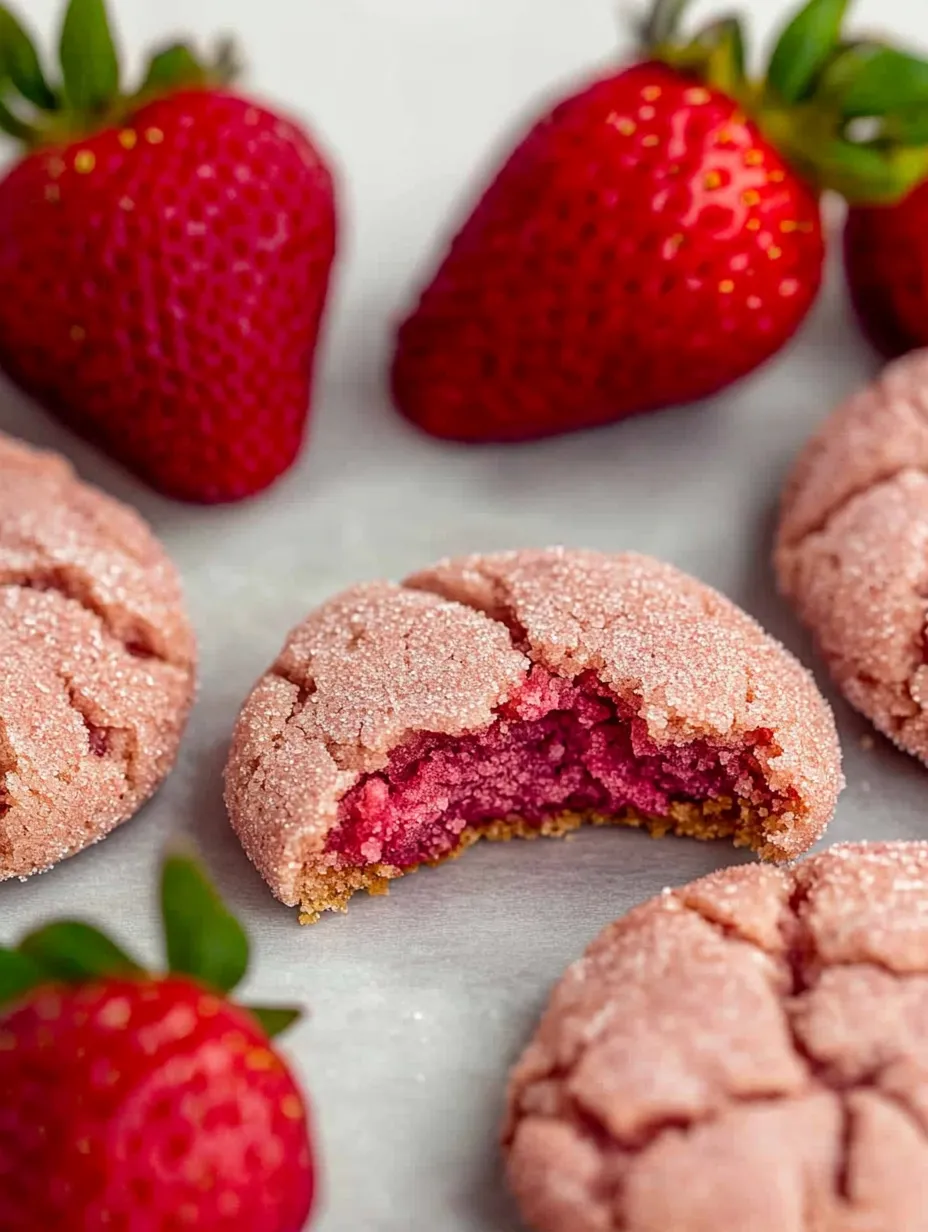 Chewy Vegan Strawberry Sugar Cookies – Sweet & Delicious!