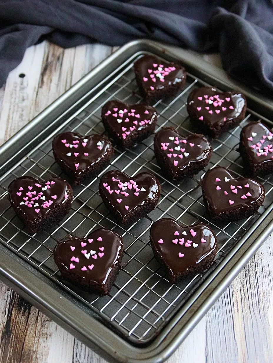 Fudgy Chocolate-Dipped Brownie Hearts – Sweet & Decadent!