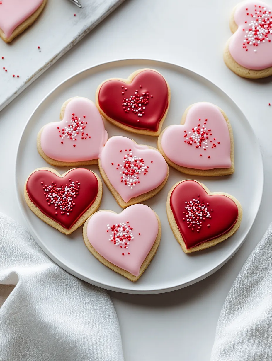 Heart-Shaped Valentine’s Day Sugar Cookies with Royal Icing