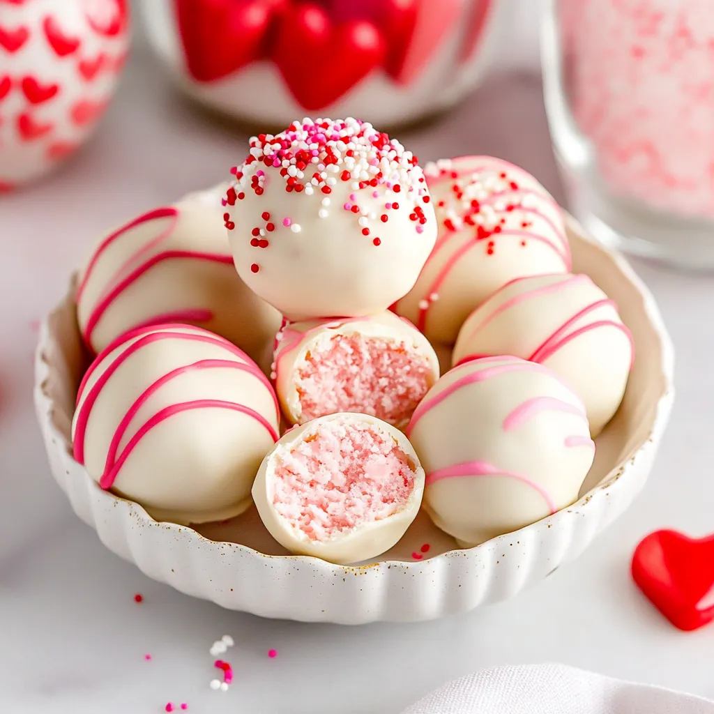 Strawberry No Bake Cake Balls