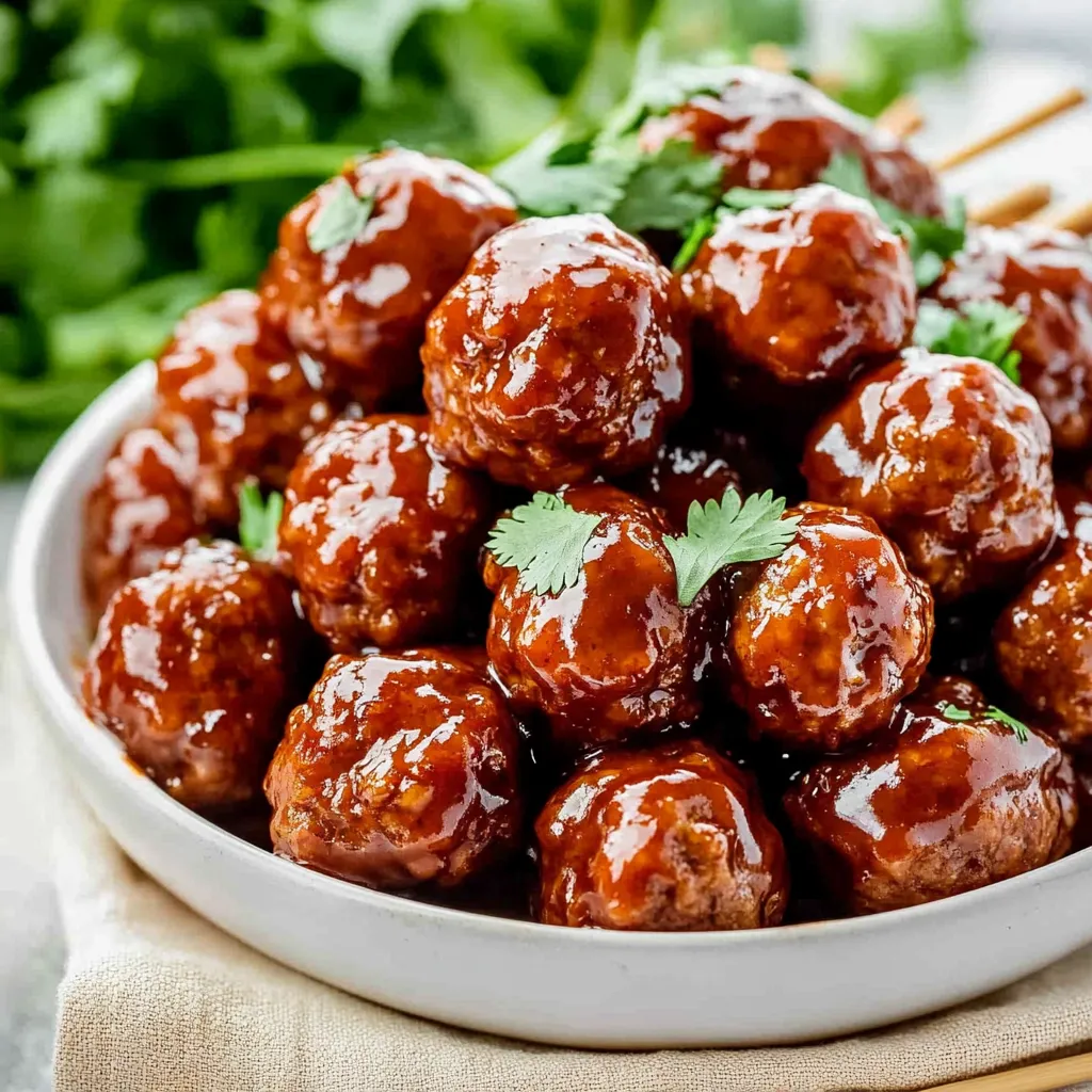 Honey BBQ Crockpot Meatballs