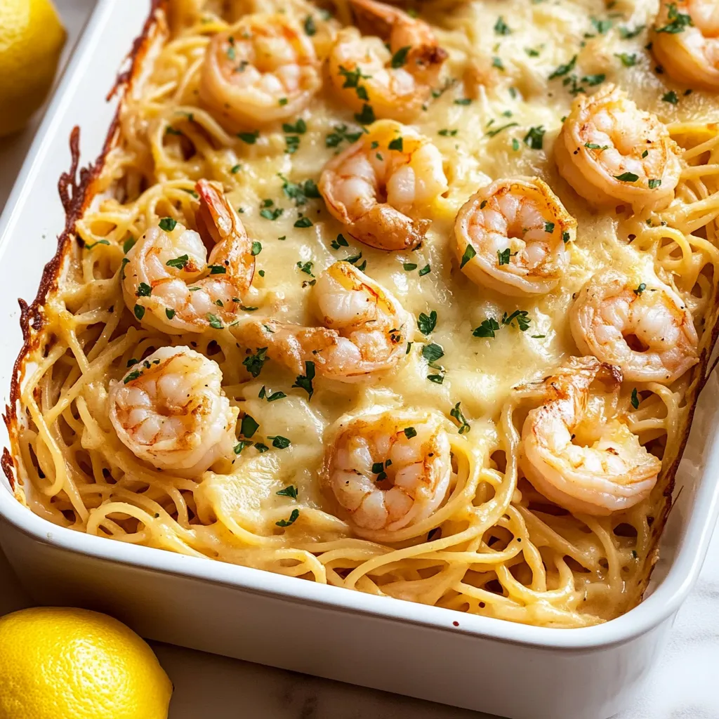 Shrimp Scampi Pasta Bake