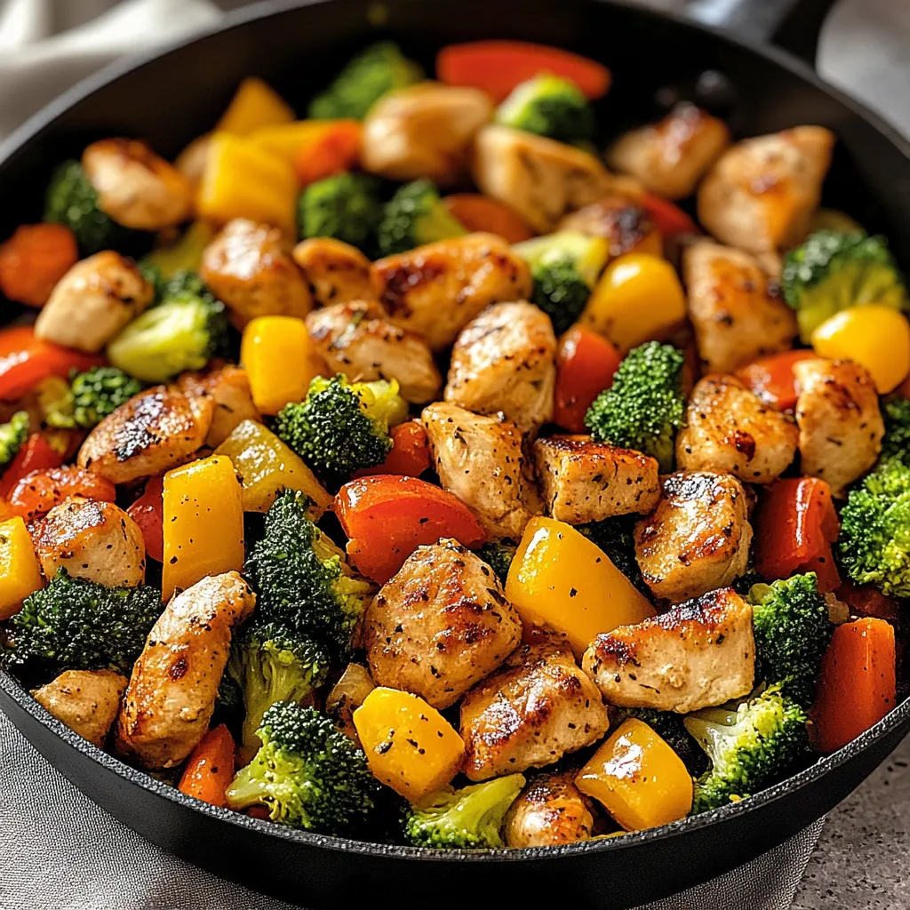 Healthy Chicken and Vegetables Skillet