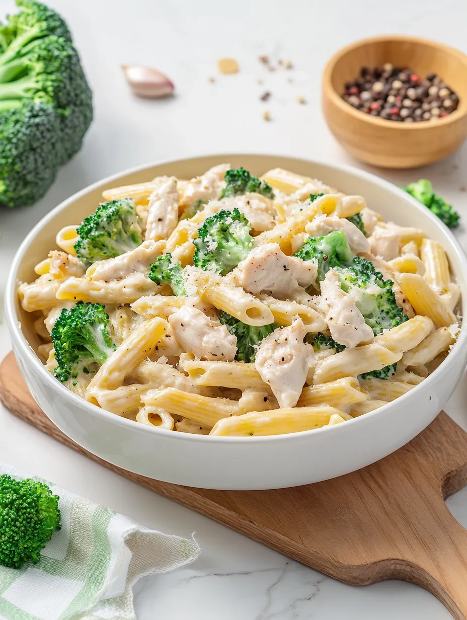 Garlic Parmesan Chicken and Broccoli Pasta – Creamy & Flavorful!