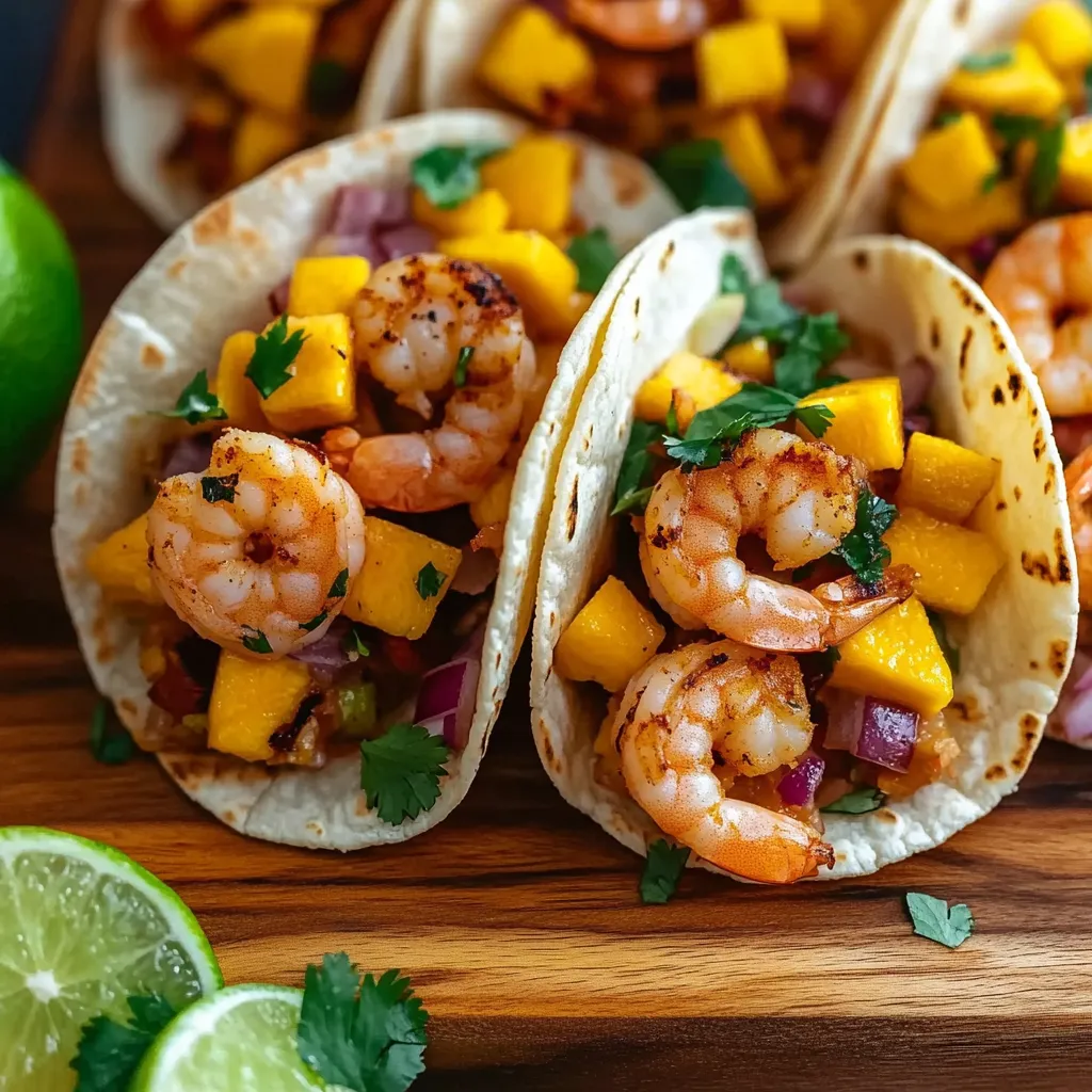 Spicy Shrimp Tacos with Mango Salsa