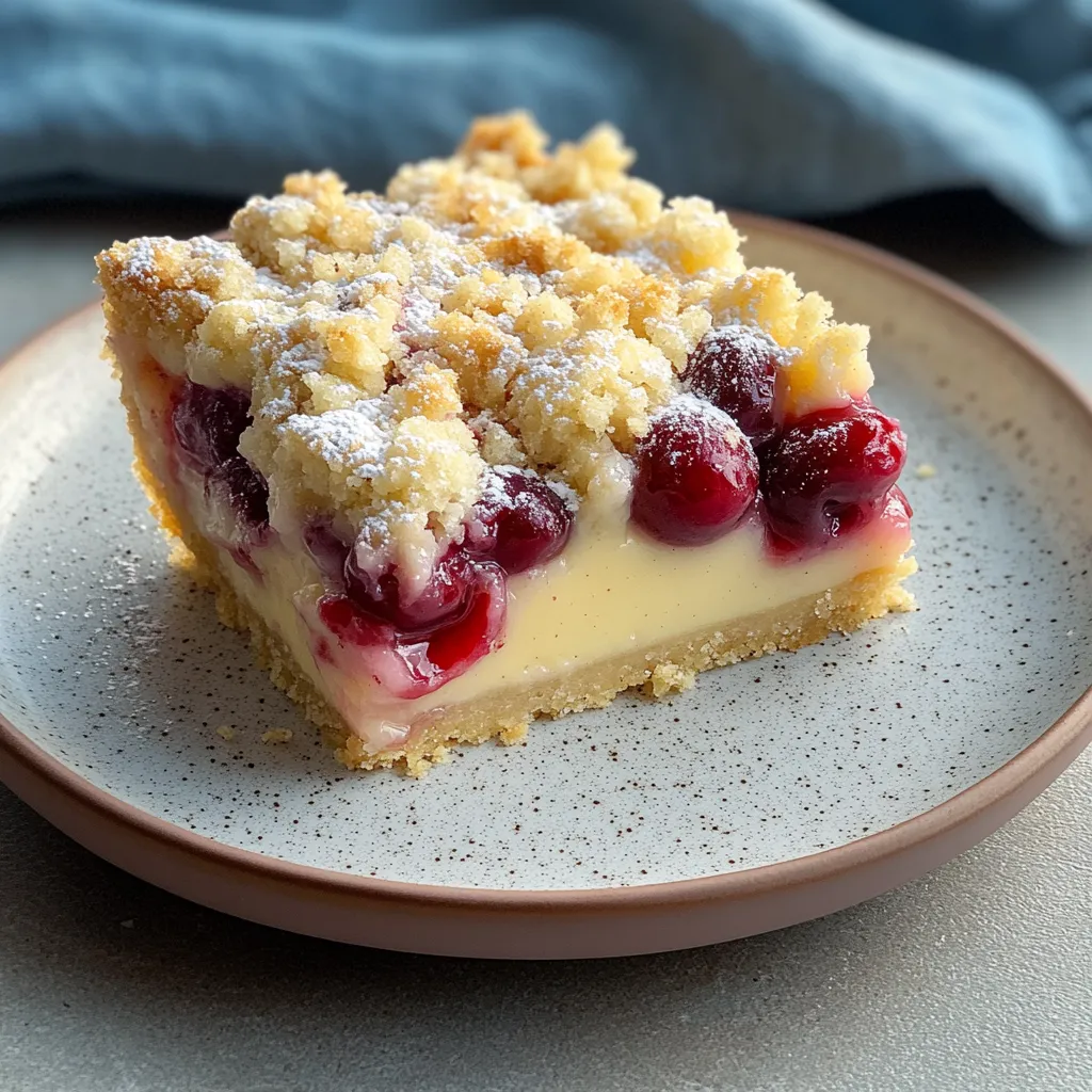 Crumble Cake with Cherries from the Baking Sheet - Incredibly Delicious