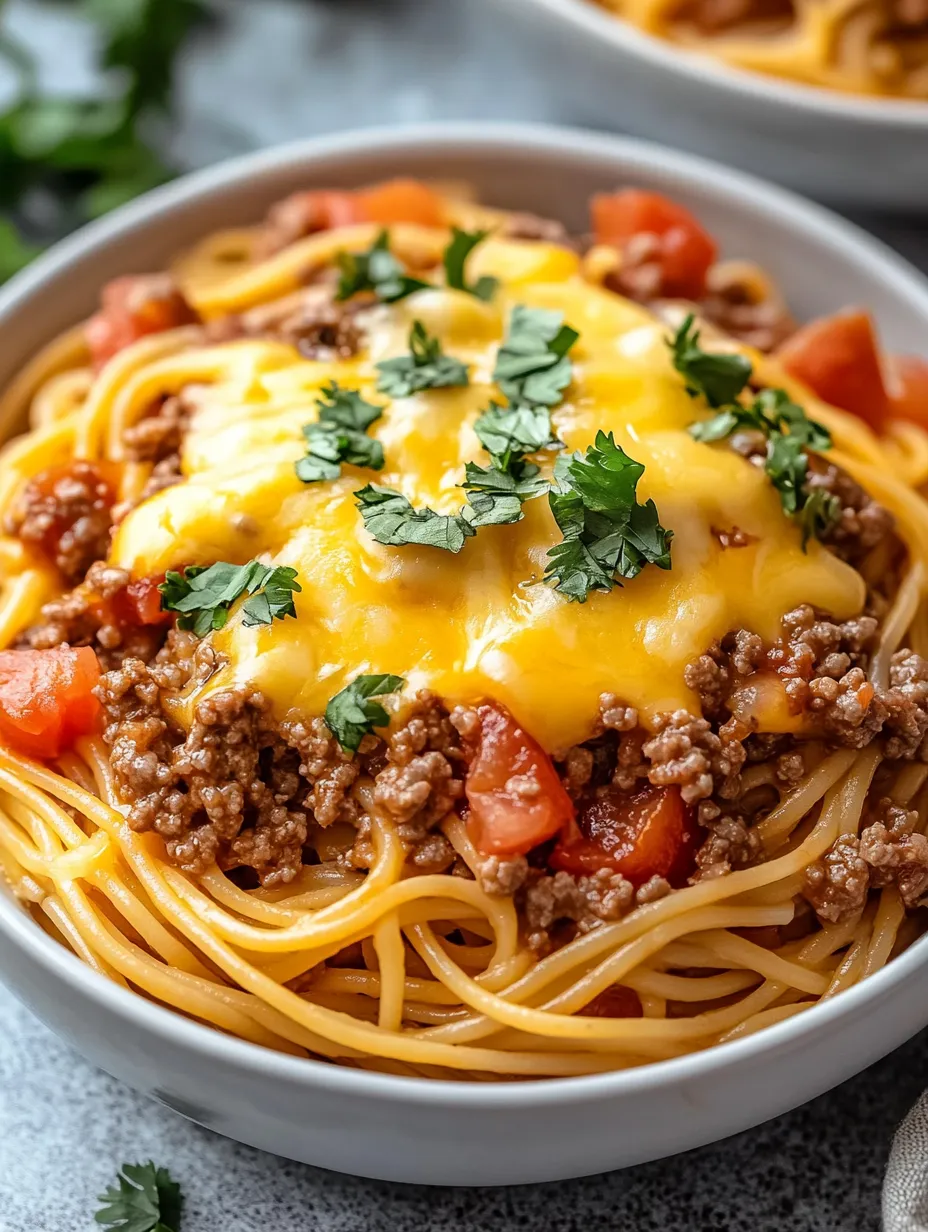 Crockpot Taco Spaghetti – Easy,