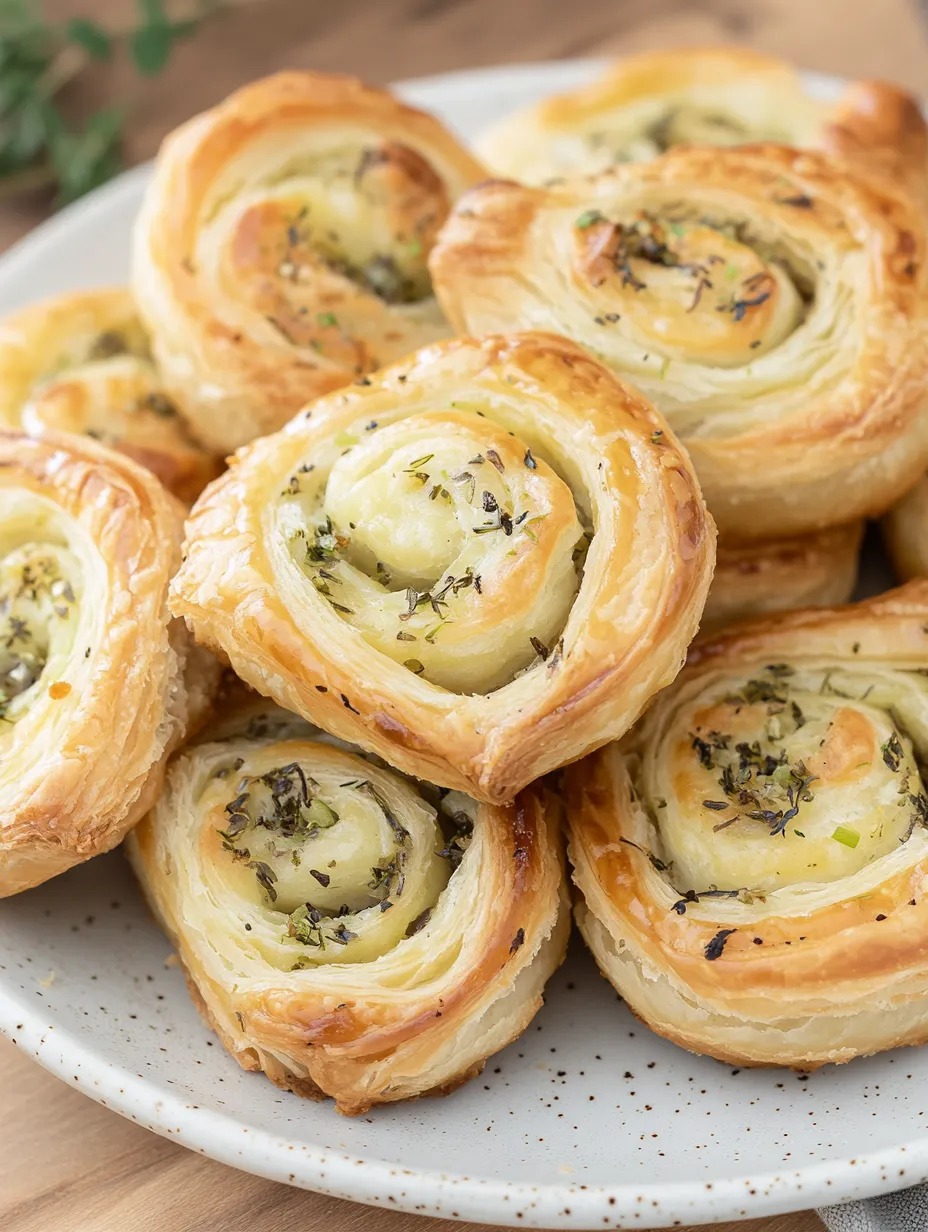 Pesto Cream Cheese Puff Pastry Spirals – Crispy, Creamy and Aromatic