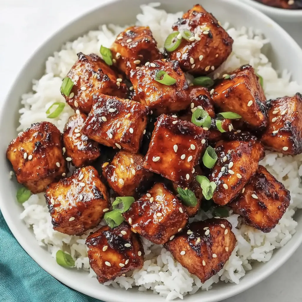 Honey Garlic Salmon Bites