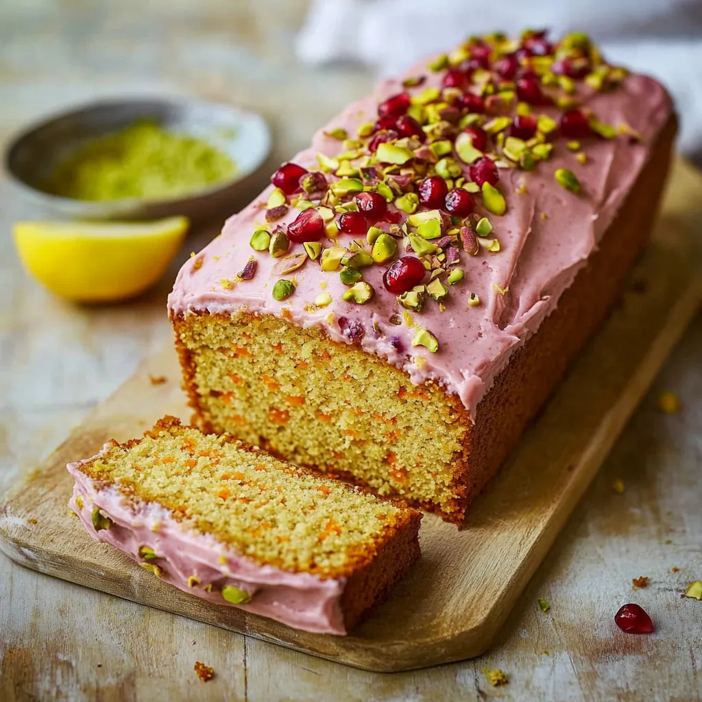 Carrot Cake with Pistachios and Pomegranate - So Delicious!
