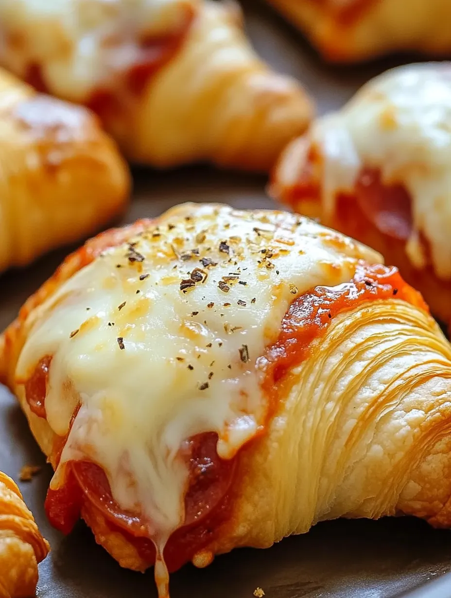 Cheesy Pepperoni Croissant Bites