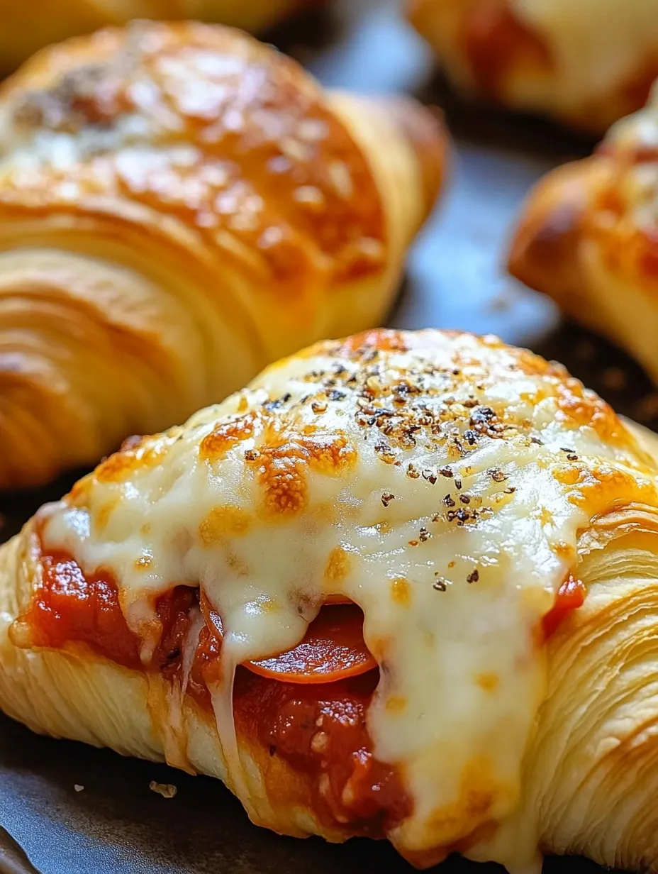 Mozzarella-Stuffed Pepperoni Crescents