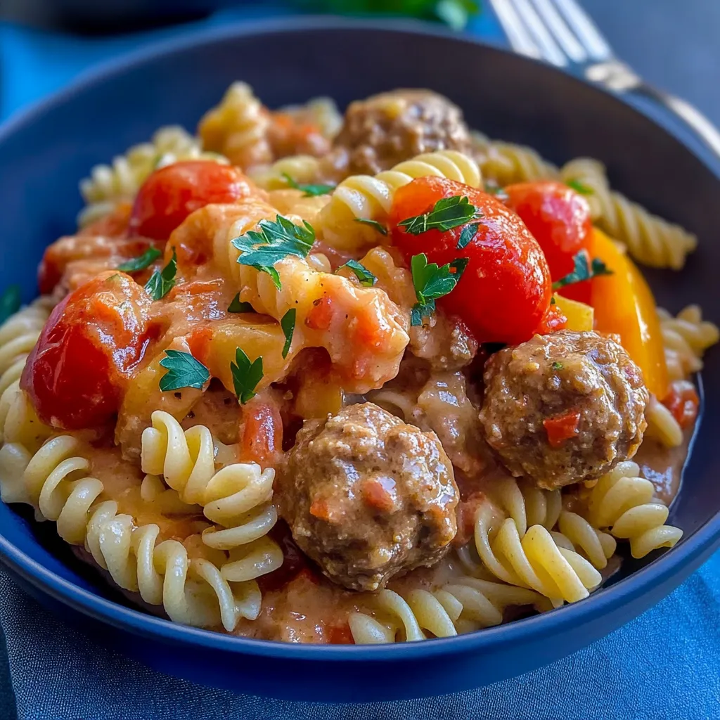 Meatballs in Tomato Cream Sauce - Simple, Quick & Delicious