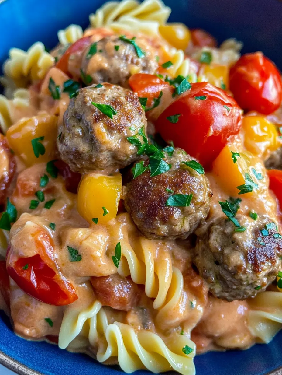 Hearty Meatballs in Cream Tomato Sauce - Simple & Delicious!