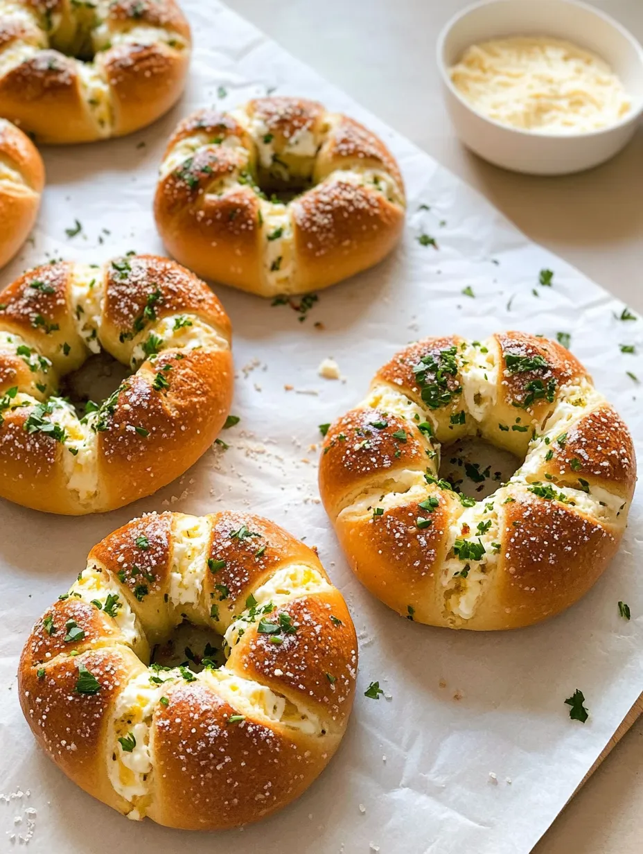 Creamy Garlic Bagel Bites