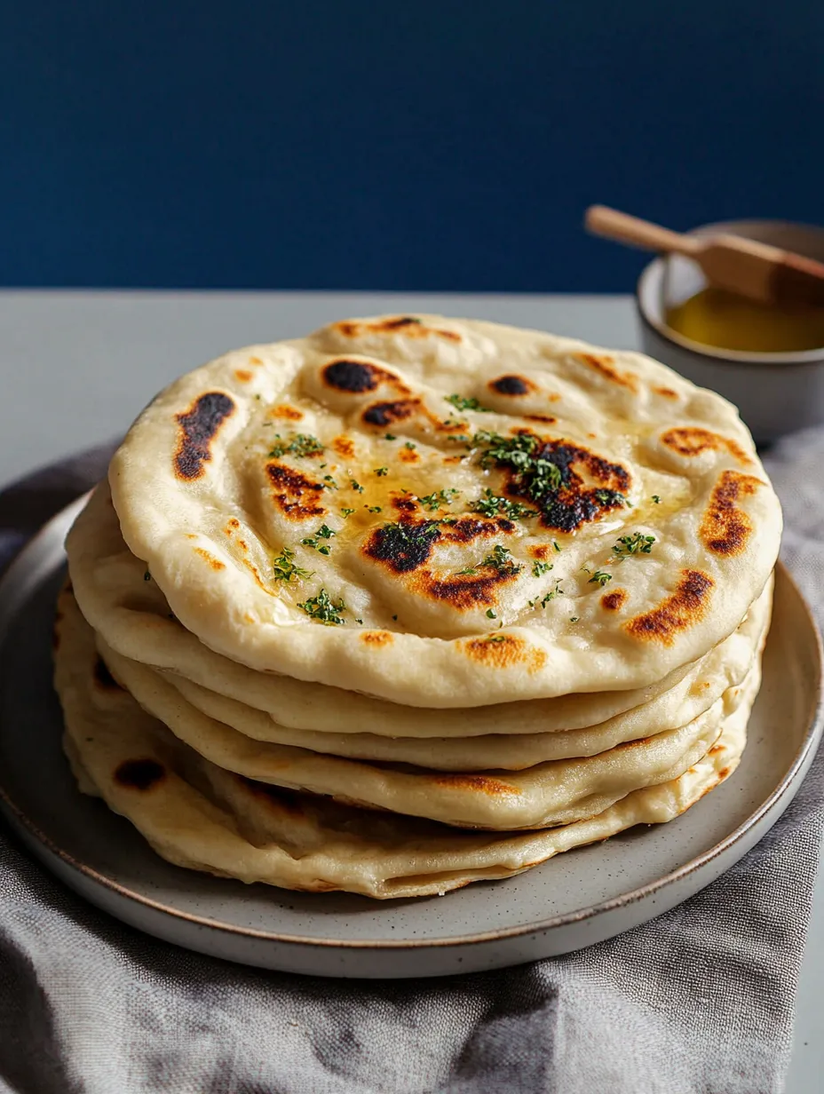 Soft & Fluffy Homemade Naan Bread