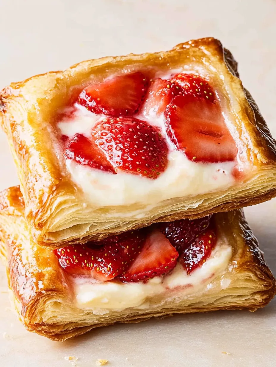 Flaky Strawberry Cream Cheese Danish