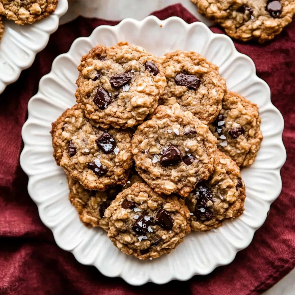 Dark Chocolate Chunk Oatmeal Cookies