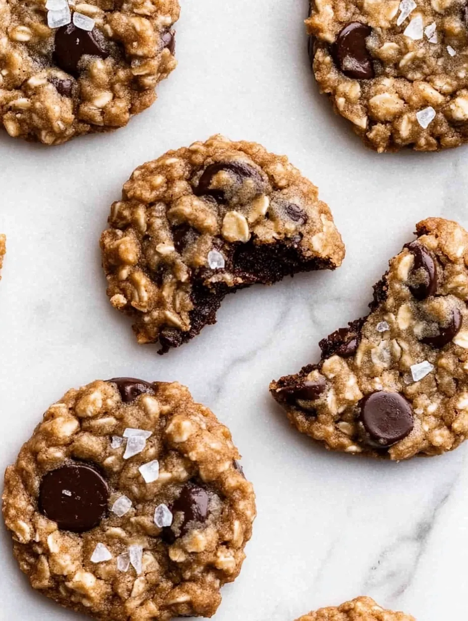 Chewy Oatmeal Cookies with Dark Chocolate Chunks