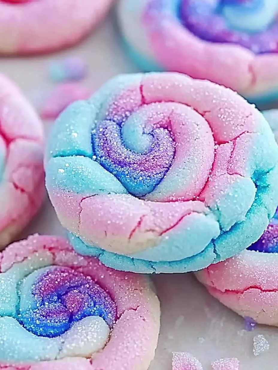 Colorful Carnival Cotton Candy Cookies