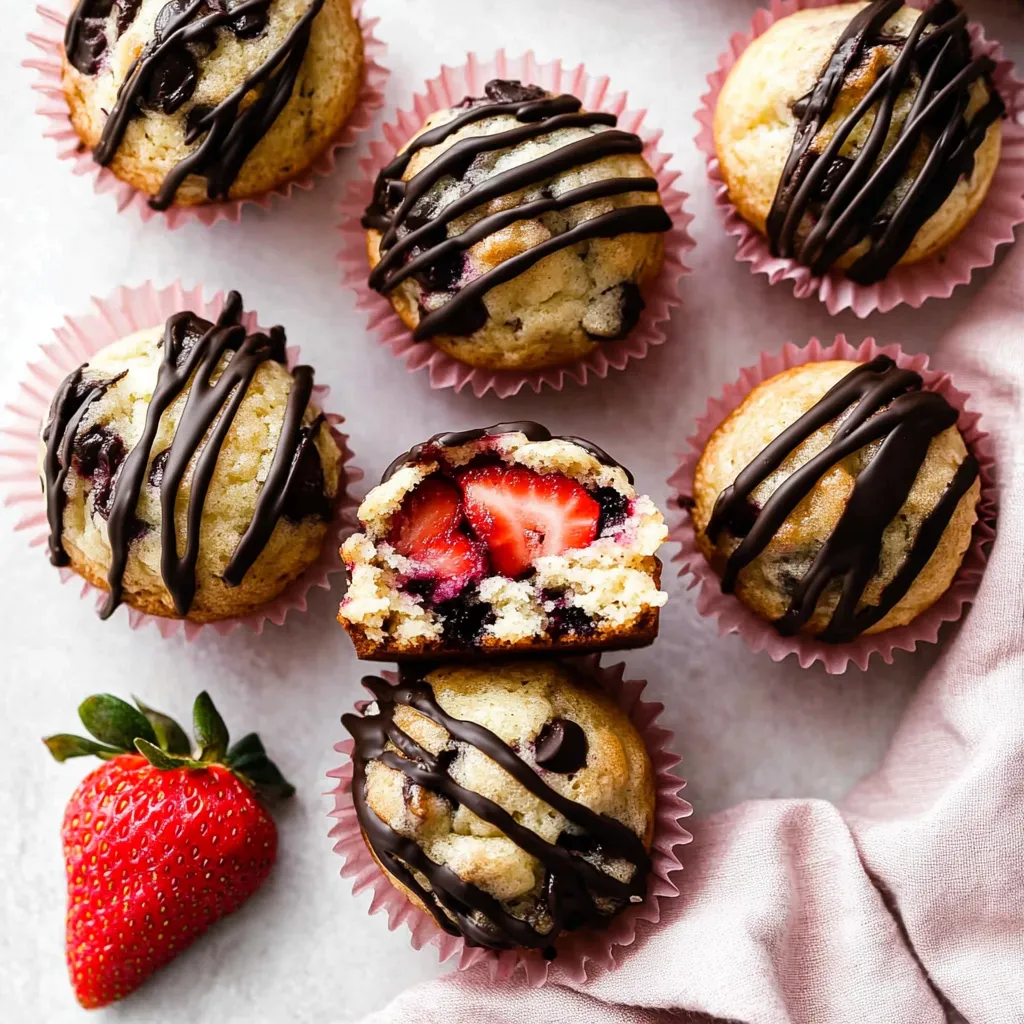 Chocolate Covered Strawberry Muffins