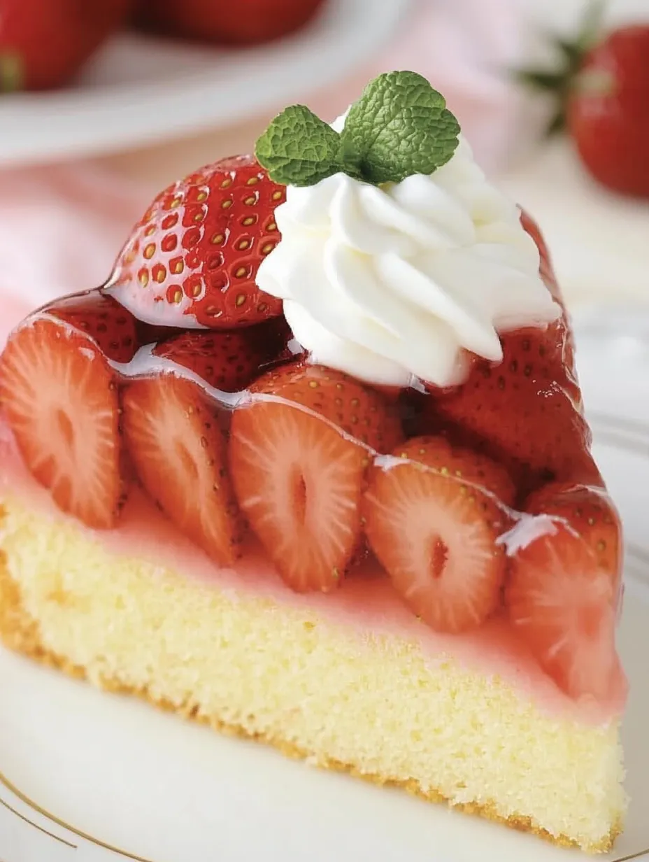 Fruity Strawberry Cake on Crispy Base