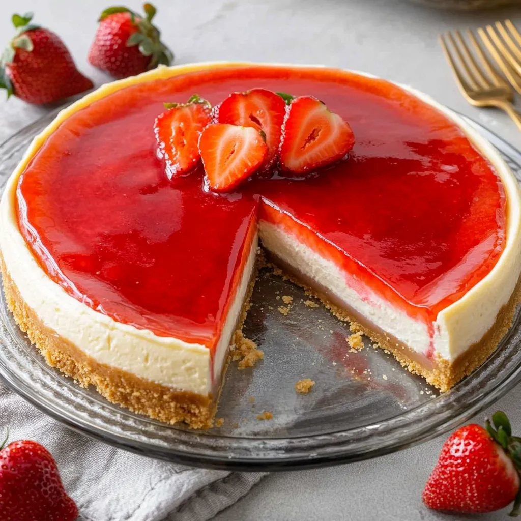 Strawberry Cheesecake with Cookie Crust