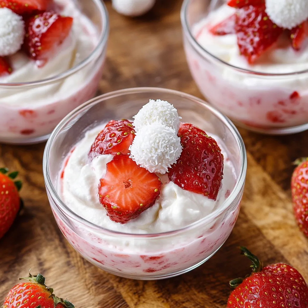 Light Strawberry Raffaello Dessert