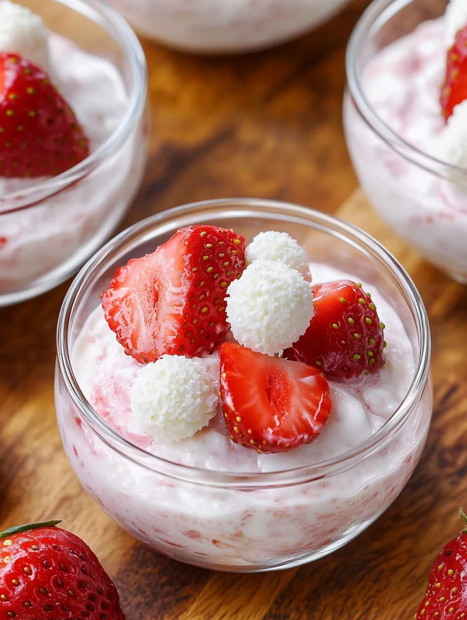 Fruity Strawberry Raffaello Dessert in Glass