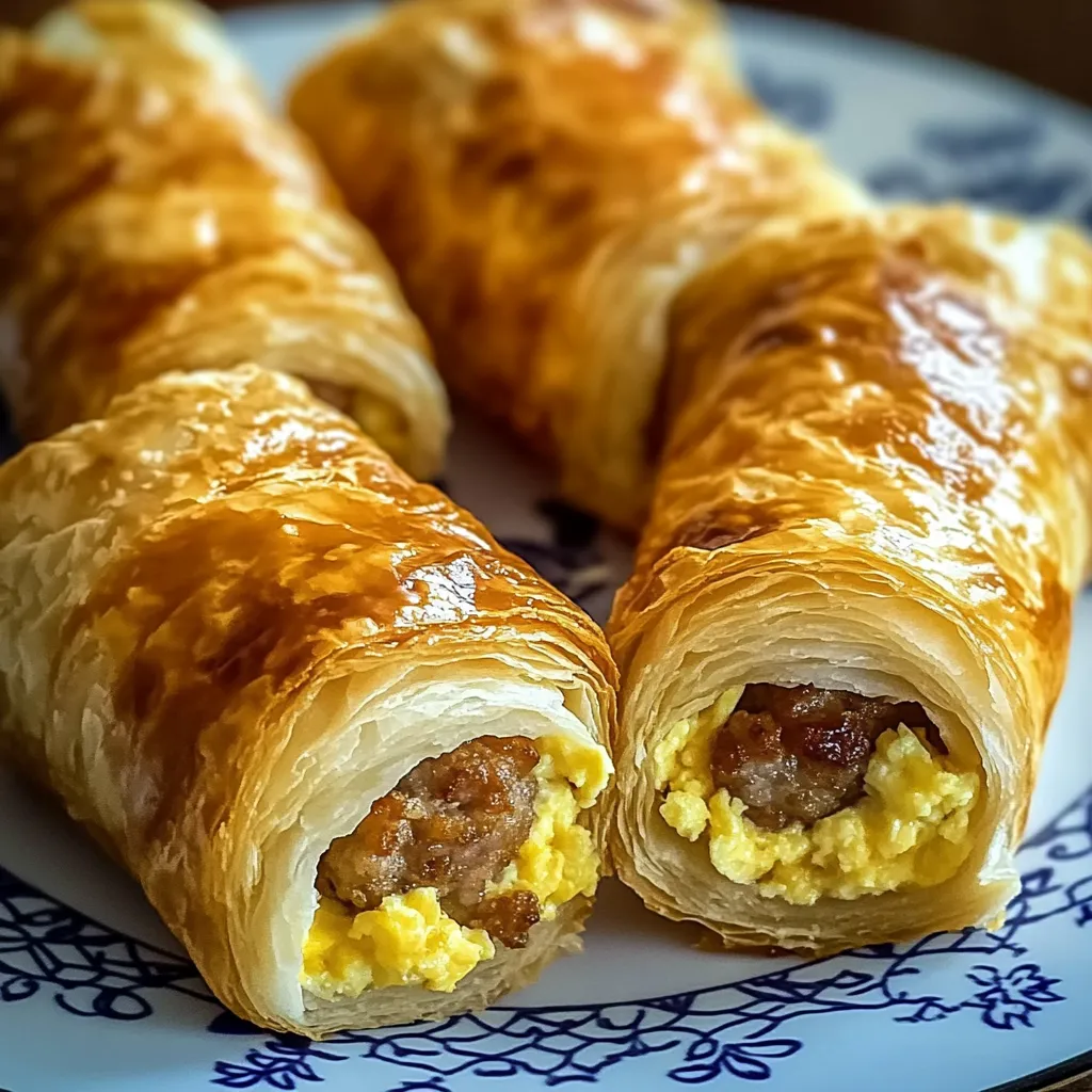 Sausage, Egg, and Cheese Breakfast Roll-Ups