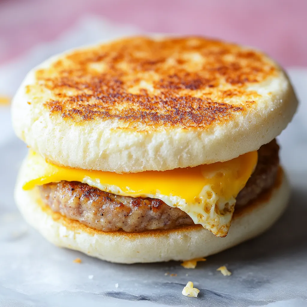 Freezer Sausage, Egg, and Cheese Breakfast Sandwiches